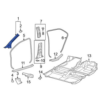 Toyota OE - Left Body A-Pillar Trim Panel
