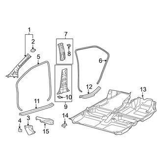 Toyota OE - Pillars, Rocker & Floor - Interior Trim (Base Sedan)