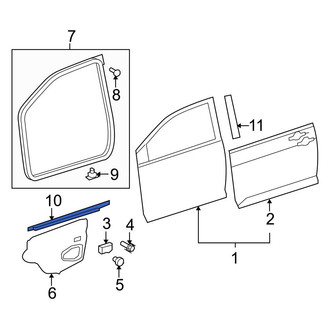 Toyota OE - Front Left Door Belt Molding