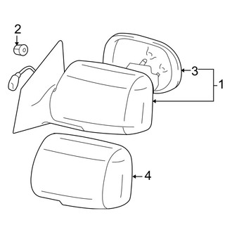 Toyota OE - Front Door - Outside Mirrors (Base / S Sedan)