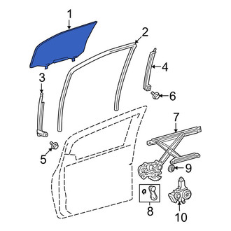 Toyota OE - Front Left Door Glass