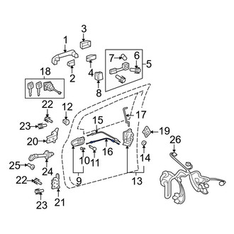 Toyota OE - Front Outer Door Latch Cable