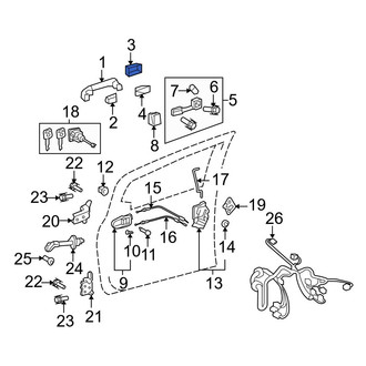 Toyota OE - Front Exterior Door Handle Cover