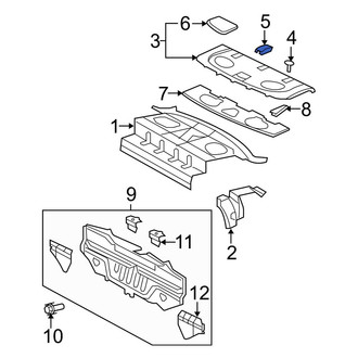 Toyota OE - Package Tray Trim Cap