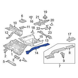 Toyota OE - Rear Left Frame Side Member Reinforcement