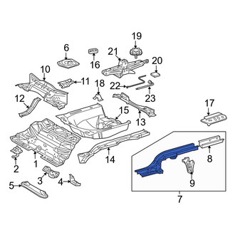 Toyota OE - Rear Left Frame Side Member Assembly