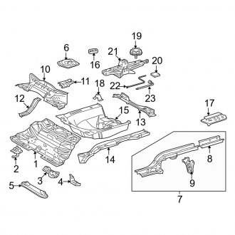 2010 Toyota Yaris OEM Rocker Panels & Floors — CARiD.com