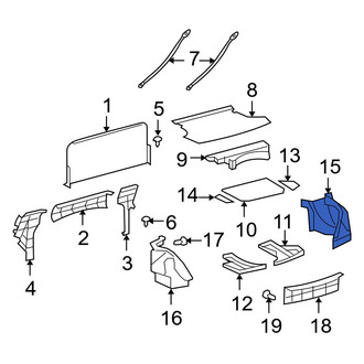 Toyota OE - Rear Right Trunk Trim Panel