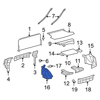 Toyota OE - Rear Left Trunk Trim Panel