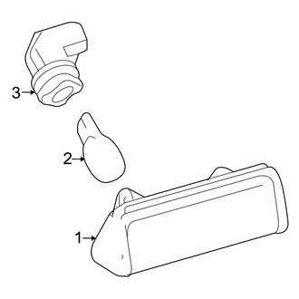 Toyota OE - Rear Lamps - License Lamps (Base Sedan)