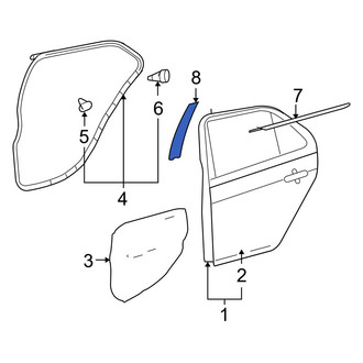 Toyota OE - Rear Left Black Out Tape