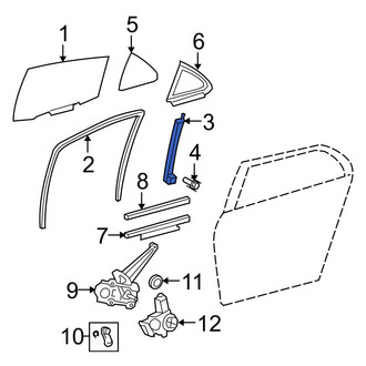 Toyota OE - Rear Left Door Window Division Bar