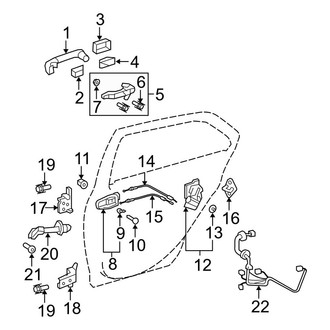 Toyota OE - Rear Door - Lock & Hardware (Base 4 Doors Hatchback)