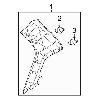 Toyota OE - Quarter Panel - Interior Trim (Base 4 Doors Hatchback)
