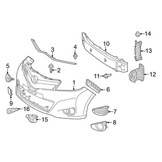 Toyota OE - Front Bumper & Grille - Bumper & Components (Japan Built, W/O Sport Bumper)