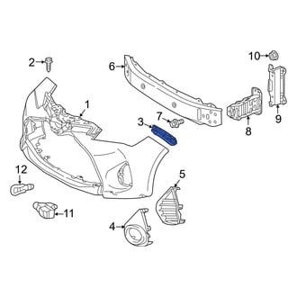Toyota OE - Front Left Bumper Cover Support Rail