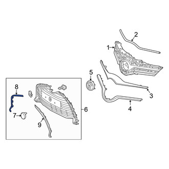 Toyota OE - Front Left Grille Molding
