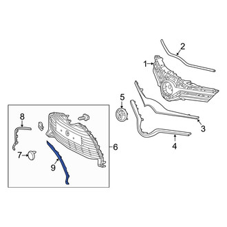 Toyota OE - Front Left Grille Molding