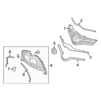 Toyota OE - Front Bumper & Grille - Grille & Components (France Built)