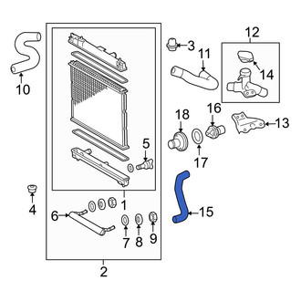Toyota OE - Lower Radiator Coolant Hose