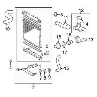 Toyota OE - Cooling - Radiator & Components