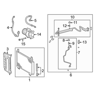 Toyota OE - Air Conditioner & Heater - Condenser, Compressor & Lines