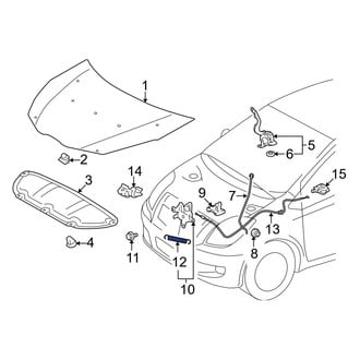 Toyota OE - Front Hood Pop Up Spring
