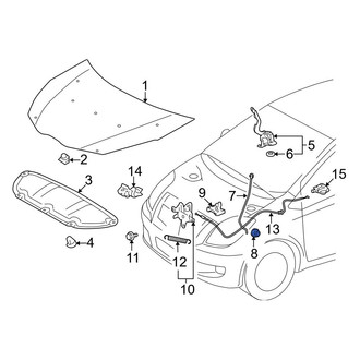 Toyota OE - Hood Prop Rod Clip