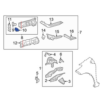 Toyota OE - Front Left Inner Frame Side Member Reinforcement