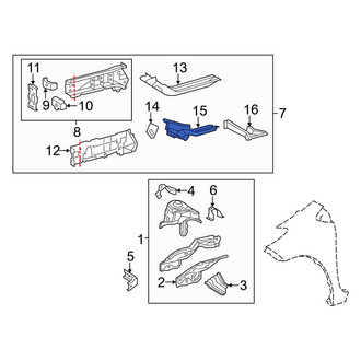 Toyota OE - Front Right Frame Side Member