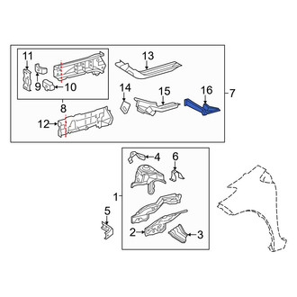Toyota OE - Left Floor Pan Reinforcement