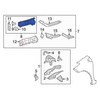Toyota OE - Front Left Inner Frame Side Member
