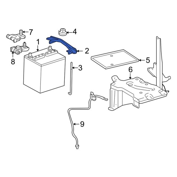 Toyota OE 744040D130 Battery Hold Down