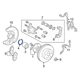 Toyota OE - Front Wheel Bearing Snap Ring