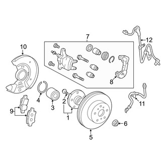 Toyota OE - Front Suspension - Brake Components