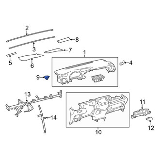 Toyota OE - Front Windshield Defroster Nozzle