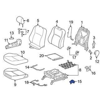 Toyota OE - Front Right Outer Seat Track Cover
