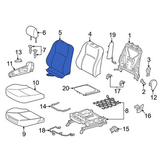 Toyota OE - Front Left Seat Back Cushion Cover