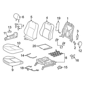 Toyota OE - Seats & Tracks - Passenger Seat Components (L / LE / SE 4 Doors)