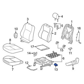 Toyota OE - Front Left Outer Seat Track Cover