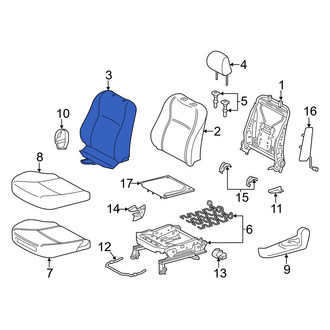 Toyota OE - Front Left Seat Back Cushion Cover