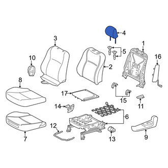 Toyota OE - Front Left Headrest