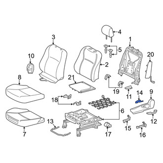 Toyota OE - Front Left Lower Seat Track Cover
