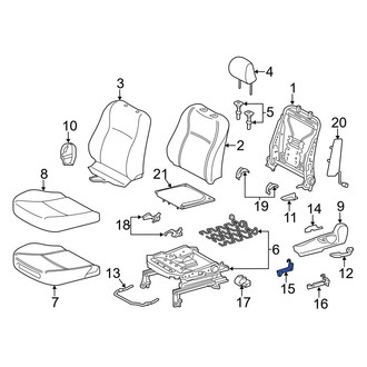 Toyota OE - Front Left Inner Seat Track Cover
