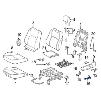 Toyota OE - Front Left Outer Seat Track Cover
