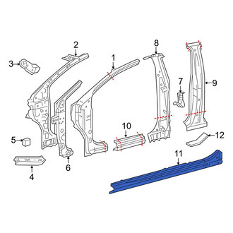 Toyota OE - Left Outer Rocker Panel