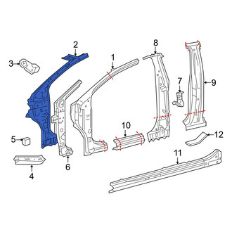 Toyota OE - Left Inner Body A-Pillar