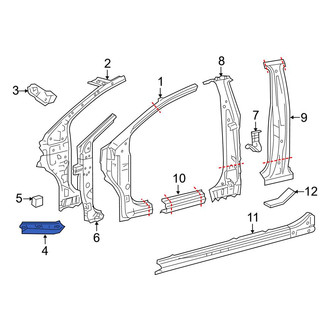 Toyota OE - Body A-Pillar Reinforcement Plate