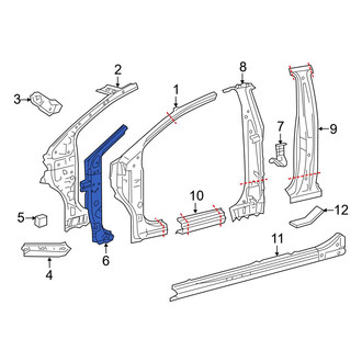 Toyota OE - Left Body A-Pillar Reinforcement