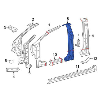 Toyota OE - Left Inner Body B-Pillar